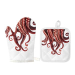 Octopus Tentacles Print Oven Mitt And Pot Holder Set