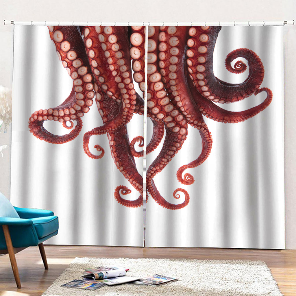 Octopus Tentacles Print Pencil Pleat Curtains