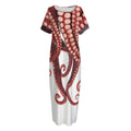 Octopus Tentacles Print Short Sleeve Long Nightdress