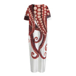 Octopus Tentacles Print Short Sleeve Long Nightdress