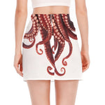 Octopus Tentacles Print Side Slit Mini Skirt
