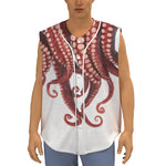 Octopus Tentacles Print Sleeveless Baseball Jersey