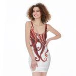 Octopus Tentacles Print Sleeveless Bodycon Dress