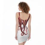 Octopus Tentacles Print Sleeveless Bodycon Dress