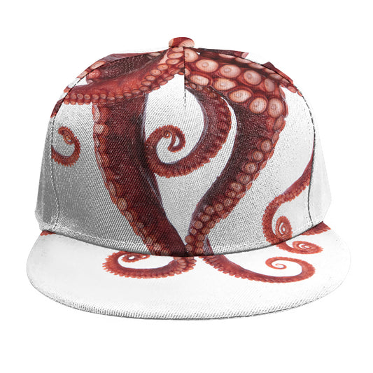 Octopus Tentacles Print Snapback Cap