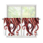 Octopus Tentacles Print Tier Curtains