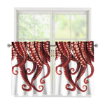 Octopus Tentacles Print Tier Curtains
