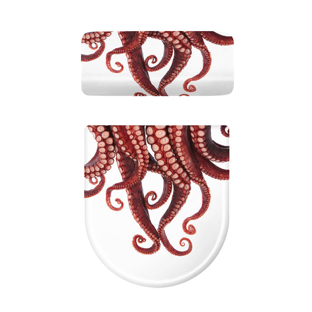 Octopus Tentacles Print Toilet Lid And Tank Cover Set