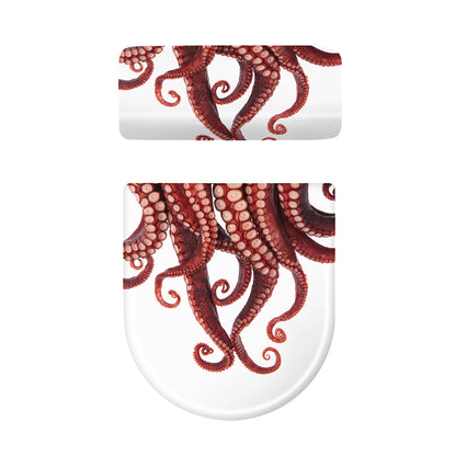Octopus Tentacles Print Toilet Lid And Tank Cover Set