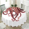 Octopus Tentacles Print Waterproof Round Tablecloth