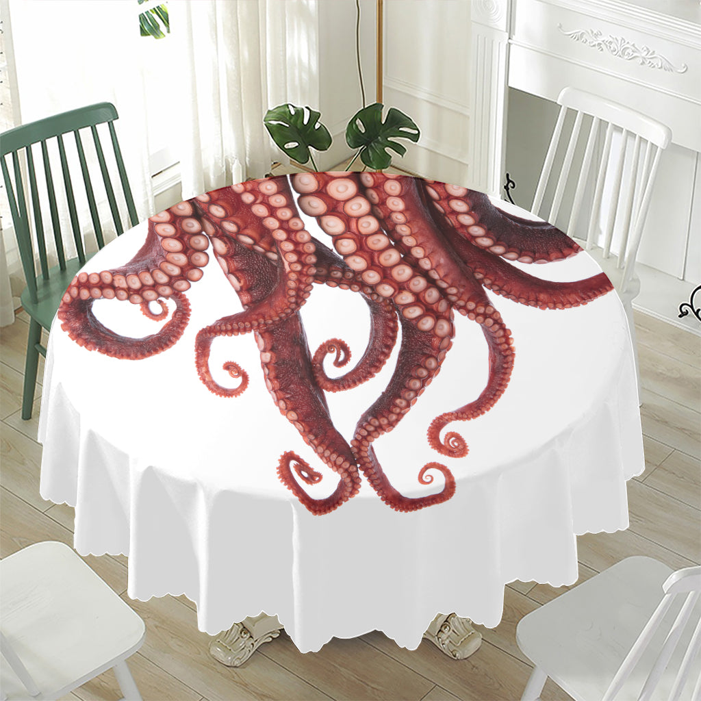 Octopus Tentacles Print Waterproof Round Tablecloth