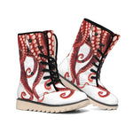 Octopus Tentacles Print Winter Boots