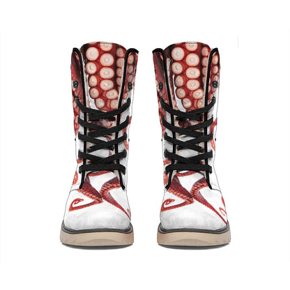 Octopus Tentacles Print Winter Boots