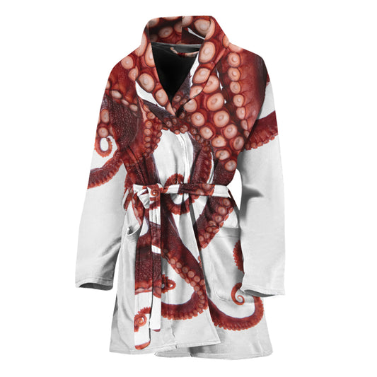 Octopus Tentacles Print Women's Bathrobe