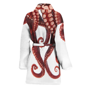 Octopus Tentacles Print Women's Bathrobe