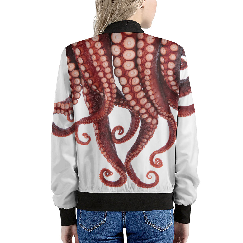 Octopus Tentacles Print Women's Bomber Jacket