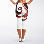 Octopus Tentacles Print Women's Capri Leggings