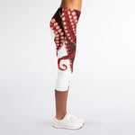 Octopus Tentacles Print Women's Capri Leggings