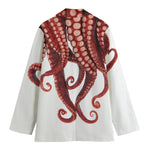 Octopus Tentacles Print Women's Cotton Blazer