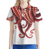 Octopus Tentacles Print Women's Polo Shirt