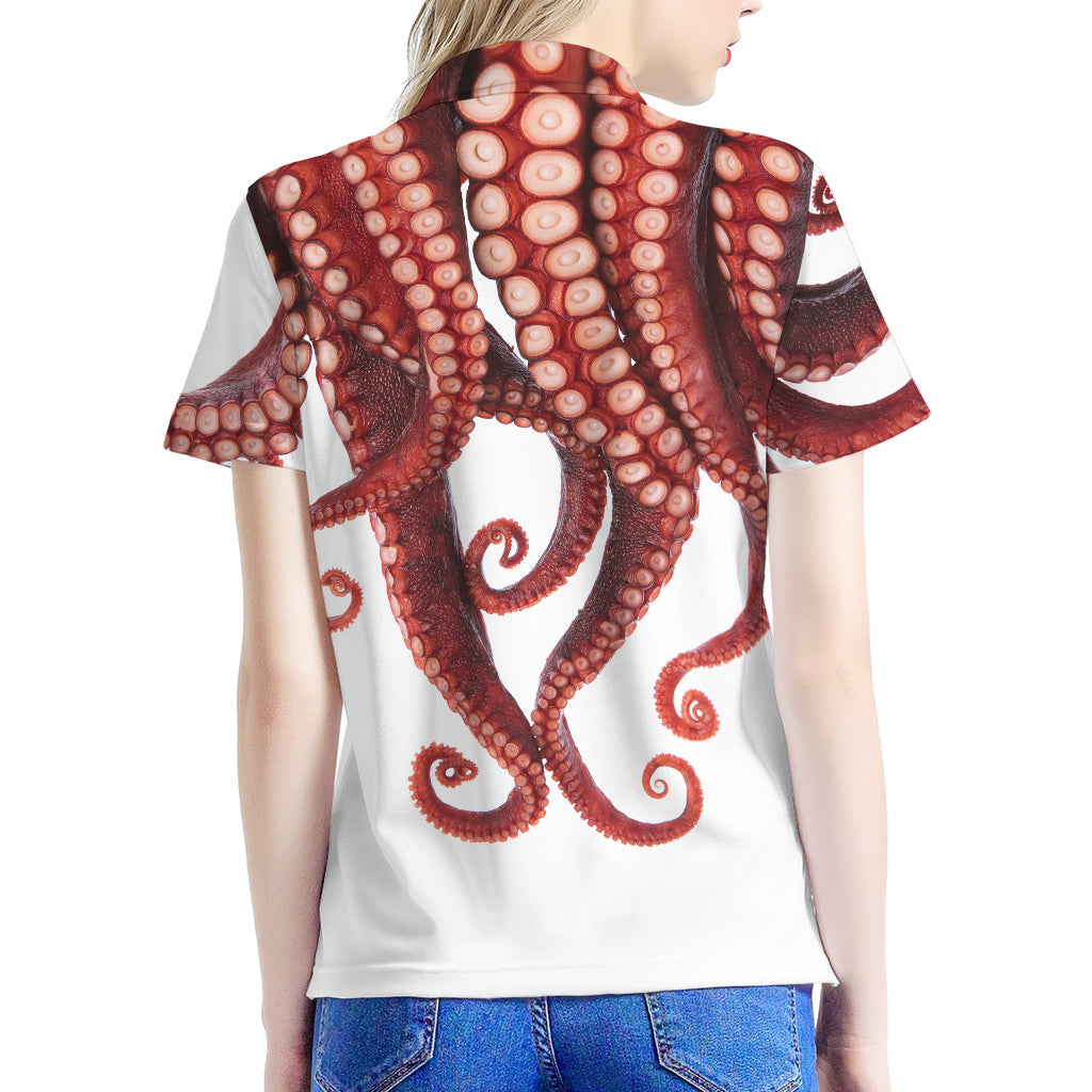 Octopus Tentacles Print Women's Polo Shirt