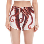 Octopus Tentacles Print Women's Split Running Shorts