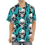 Octopus Tentacles Skull Pattern Print Aloha Shirt