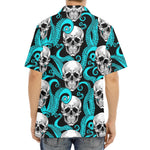 Octopus Tentacles Skull Pattern Print Aloha Shirt