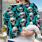 Octopus Tentacles Skull Pattern Print Baby Seat Cover