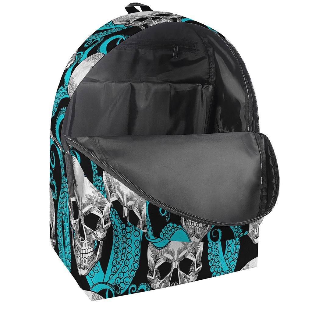 Octopus Tentacles Skull Pattern Print Backpack