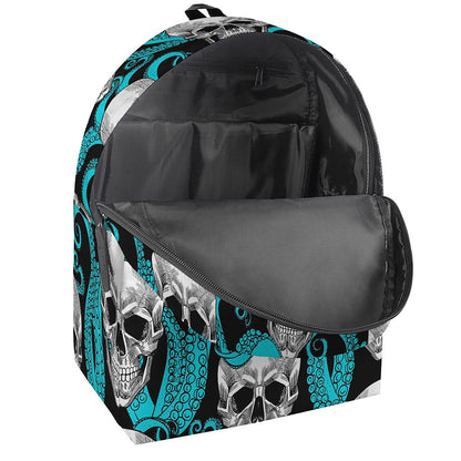 Octopus Tentacles Skull Pattern Print Backpack