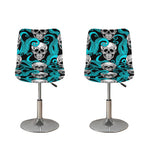 Octopus Tentacles Skull Pattern Print Bar Stool Covers
