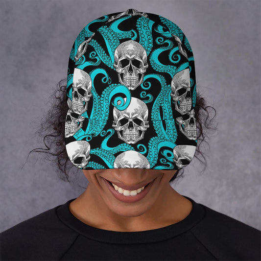 Octopus Tentacles Skull Pattern Print Baseball Cap