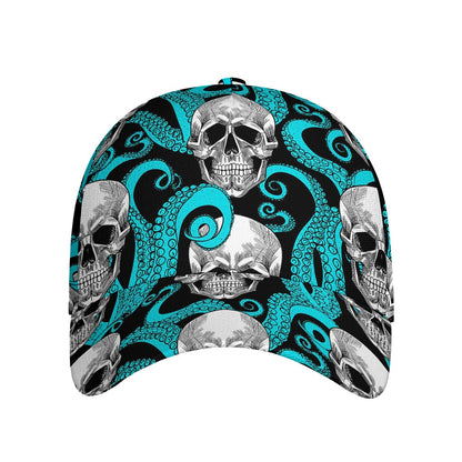 Octopus Tentacles Skull Pattern Print Baseball Cap