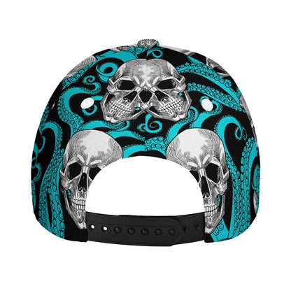 Octopus Tentacles Skull Pattern Print Baseball Cap