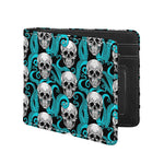 Octopus Tentacles Skull Pattern Print Bifold Wallet