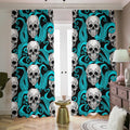 Octopus Tentacles Skull Pattern Print Dimout Pencil Pleat Curtains