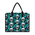 Octopus Tentacles Skull Pattern Print Canvas Tote Bag