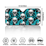 Octopus Tentacles Skull Pattern Print Car Windshield Sun Shade