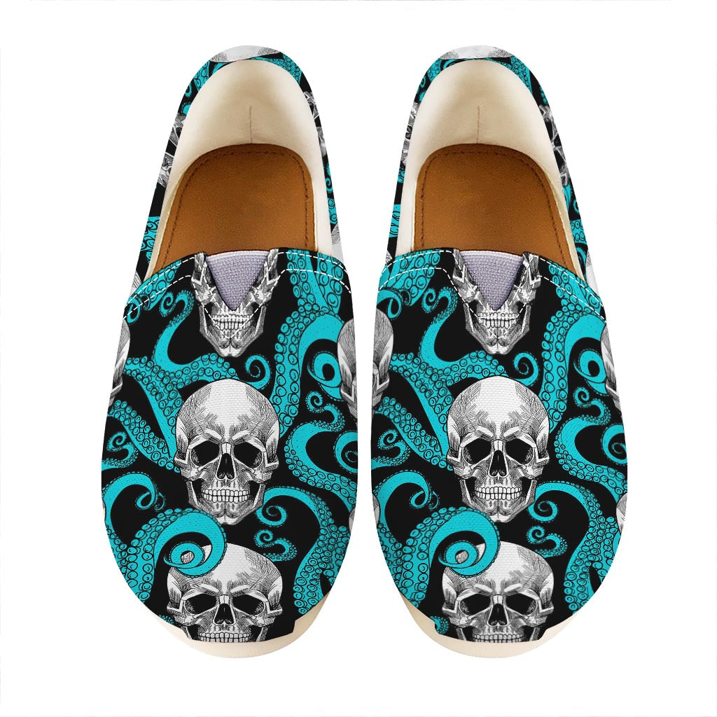 Octopus Tentacles Skull Pattern Print Casual Shoes
