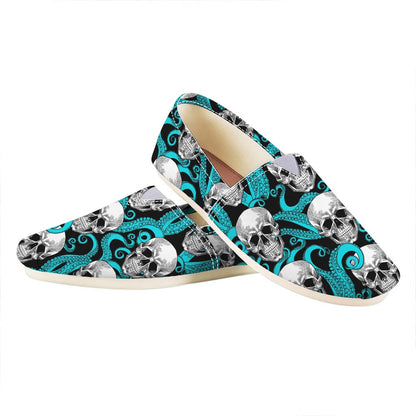 Octopus Tentacles Skull Pattern Print Casual Shoes