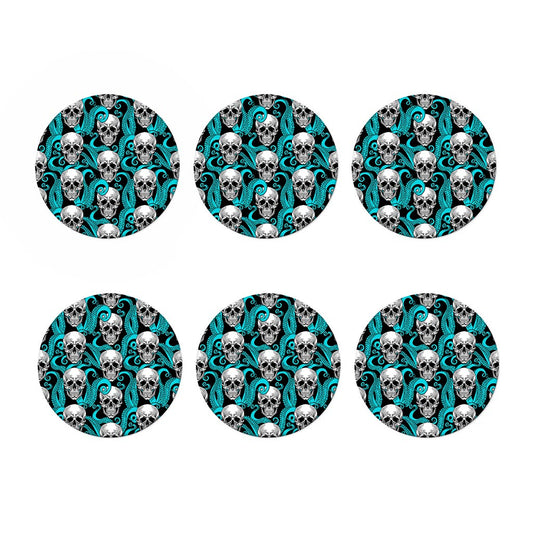 Octopus Tentacles Skull Pattern Print Coaster Set