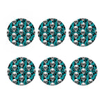 Octopus Tentacles Skull Pattern Print Coaster Set