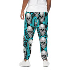 Octopus Tentacles Skull Pattern Print Cotton Pants
