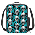 Octopus Tentacles Skull Pattern Print Crossbody Lunch Bag