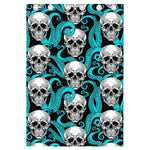 Octopus Tentacles Skull Pattern Print Curtain