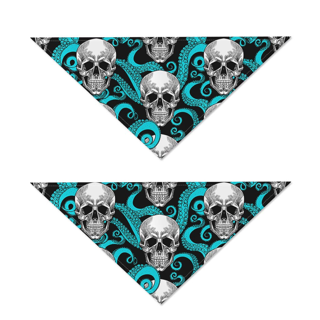 Octopus Tentacles Skull Pattern Print Dog Bandana