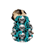 Octopus Tentacles Skull Pattern Print Dog Zip Up Jacket