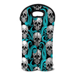 Octopus Tentacles Skull Pattern Print Double Neoprene Wine Tote