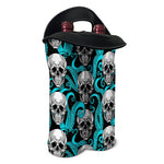 Octopus Tentacles Skull Pattern Print Double Neoprene Wine Tote